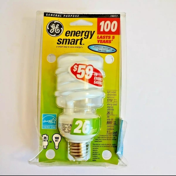 GE 15517 Energy Star Smart Light Bulb General Purpose 26-Watt 1750 Lumen 8000 hr - Picture 2 of 14